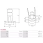 Bague collectrice d’alternateur AS-PL UD16494ASL pour MANDO AB180140, VALEO TA000A48402, AS-PL A5099