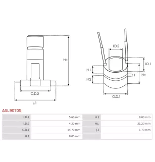 AS-PL UD47921asl alternator collecting ring for delco 8600764