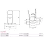 Bague collectrice d’alternateur AS-PL UD49108ASL pour ISKRA / LETRIKA 11201711, AAK4569, AS-PL A9227