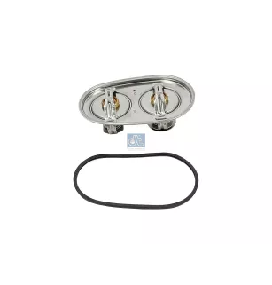 Thermostat, avec joint, 87 °C, 80 °C Pour Scania E2011, F, K, N-Serie, L, P, G, R, S-Serie, P, G, R, T-Serie - 1545904 - 1935712