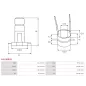 Bague collectrice d’alternateur AS-PL UD45621ASL pour HITACHI LR280707, AS-PL A2061