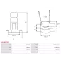 Bague collectrice d’alternateur AS-PL UD51072ASL pour DENSO 1002103270, AS-PL A6135, A6139, AR6016