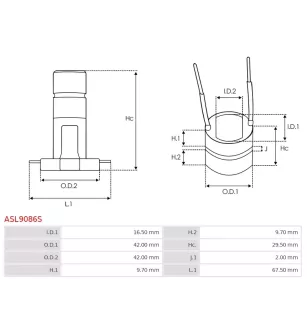 AS-PL UD48011asl alternator collecting ring for AS-PL A5278