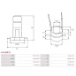 Bague collectrice d’alternateur AS-PL UD48238ASL pour HITACHI LR160412, LR160446, LR170415, AS-PL A2025, A2026