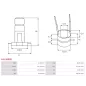 Bague collectrice d’alternateur AS-PL UD03698ASL pour HITACHI LR1190902, LR1190904, LR1190912, LR1190919