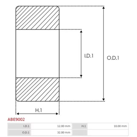 Paliers AS-PL UD12689ABE(SKF) pour UD13389ABE, BOSCH 1120900001, 1120905002, 1120905008, 1120905022, 1120905023, 1120905025