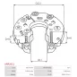 Redresseur d’alternateur HITACHI LR160727 pour LR180741H, LR180744