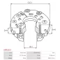 Redresseur d’alternateur ELECTROLOG REG3000, KRAUF AEH8615, PAN PACIFIC 75-148, 75-153, HITACHI LR180504, LR180511