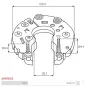 Redresseur d’alternateur 0R, AS-PL UD18359ARR, CARGO 235393, ELECTROLOG REGX020, LAUBER CQ1010041, POWERMAX 81113256