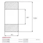 Palier NSK 6900T1XDDC3E pour EA3S6, JEA3S6, BEARING SIZE 10/22X6, ELECTROLOG BEA6900B