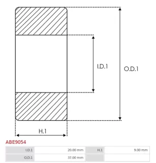 Palier AS-PL UD46572ABE, CARGO 140226, B140226, HITACHI 2114-35502, 2114-95502, IKA 8.8261.0, NISSAN 23339-T9000, 23358-M4900