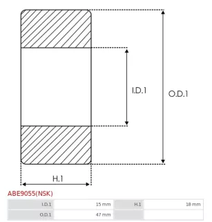 Palier CARGO 140411, MITSUBISHI MD611410, S930P18402, S930P18470, NSK B15-83D, B15-94DW3, B15-94T!XDDG3-GC2E01, MA7, MA7S6