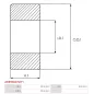 Palier AS-PL UD19487ABE(SKF), HONDA 91001612004, NSK 16006CM, SKF 16006, BEARING SIZE 12/28X7, ELECTROLOG BEA7901B