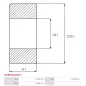 Palier AS-PL UD19488ABE(SKF), CARGO 140089, FAG 62052ZRC3, ISUZU 1098002990, NISSAN 32227-N9000, NSK 6205-2Z, 6205Z, 6205ZZC3E