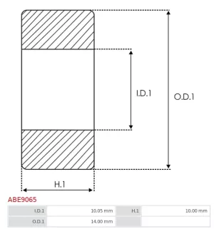 Palier BOSCH 0399C74008 pour 1000917003, CARGO 140482, 142063, FAG HK1010-B, FIAT 70804060, IKA 8.4096.0, INA HK1018