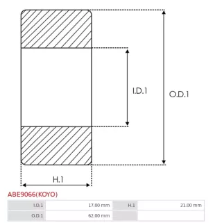 Palier AS-PL UD17286ABE(KOYO), BOSCH F00M990437, F00M990455