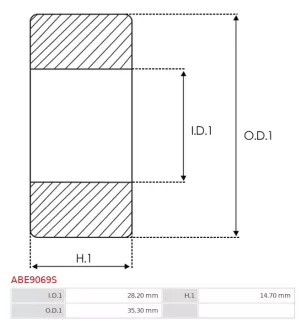 Palier AS-PL UD20891ABE, BOSCH 1000917009, 1000917010, 1000917012, CARGO 142001, FAG F-600387, IKA 8.4090.0, INA F-235208