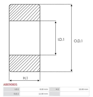 Palier AS-PL UD50588ABE, BOSCH 9003330906, CARGO 140468, IKA 8.8673.0, KOYO HK0810, LUK 7100137, ELECTROLOG BEA0810