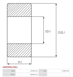 Palier AS-PL UD03230ABE pour UD03231ABE, IKA 8.8672.0, INA 7121210000