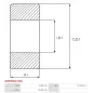 Palier AS-PL UD03230ABE pour UD03231ABE, IKA 8.8672.0, INA 7121210000, 7121210100, KOYO HK1412, NTN HK1412V2