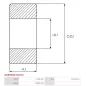 Palier AS-PL UD14524ABE, IKA 8.8672.0, INA 7121210000, 7121210100, KOYO HK1412, NTN HK1412V2, ELECTROLOG BEA1026