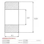 Palier AS-PL UD03231ABE, IKA 8.8672.0, INA 7121210000, 7121210100, KOYO HK1412, NTN HK1412V2, ELECTROLOG BEA1026