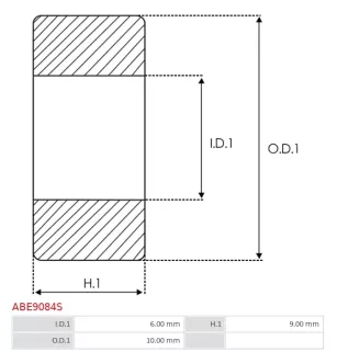 Palier AS-PL UD03371ABE, BOSCH 1000917002, CARGO 140619, IKA 8.2258.0, INA HK0609, LUK 7170023, VALEO 571396