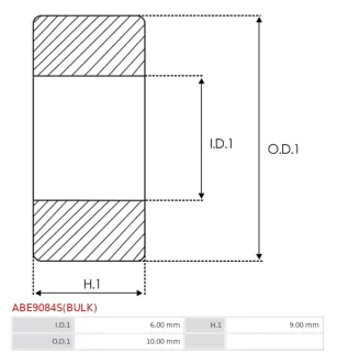 Palier AS-PL UD03371ABE, BOSCH 1000917002, CARGO 140619, IKA 8.2258.0