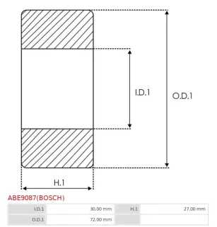 Palier AS-PL UD806742(BOSCH)ABE, BOSCH 1986AE1310, 2120905000