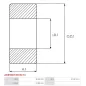 Palier AS-PL UD806742(BOSCH)ABE, BOSCH 1986AE1310, 2120905000, 2120905004, 2120905006, CARGO 140707, 142315, DAF 067112