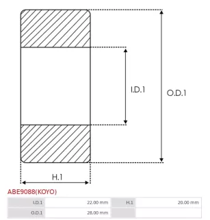 Palier AS-PL UD14529ABE, CARGO 140733, IKA 8.8987.0, KOYO HK2220