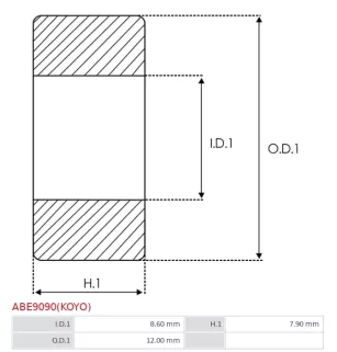 Palier AS-PL UD14516ABE, CARGO 140751, DELCO 9441510, IKA 8.8674.0