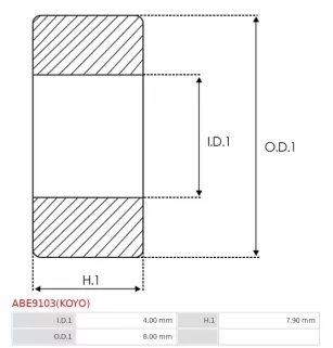 AS-PL UD14512ABE, Carga 141168, IKA 8.2269.0, Koyo HK0408