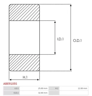 Palier AS-PL UD53731ABE, BOSCH 6033AC5059, CARGO 142019, DAF 1658746, IKA 8.8989.0, INA HK2512, ELECTROLOG BEA1032