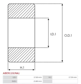 Palier CARGO 140240, DELCO 9433301, 9437211, 9437221, 9437222