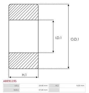 Palier AS-PL UD50387ABE, CARGO 140412, IKA 8.8556.0, MITSUBISHI M410X12971, ME700849, NTN 6904L8, ASHDOWN INGRAM BEX6012