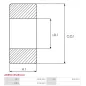 Palier AS-PL UD50387ABE, CARGO 140412, IKA 8.8556.0, MITSUBISHI M410X12971, ME700849, NTN 6904L8, ASHDOWN INGRAM BEX6012