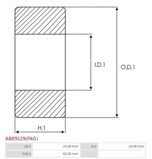 Palier BOSCH 1120900009 pour 1120900043, 1120905007, 1120905043