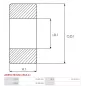 Palier AS-PL UD101758ABE(NSK), CARGO 140274, 142273, DENSO 949100-1910, 949100-1920, 949100-2170, FAG 60052RSRC3