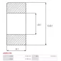 Palier AS-PL UD21244ABE, CARGO 140274, 142273, DENSO 949100-1910, 949100-1920, 949100-2170, FAG 60052RSRC3, HITACHI 2130-4302