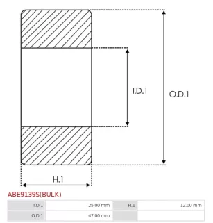 Palier AS-PL UD21244ABE, CARGO 140274, 142273, DENSO 949100-1910