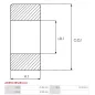 Palier AS-PL UD21244ABE, CARGO 140274, 142273, DENSO 949100-1910, 949100-1920, 949100-2170, FAG 60052RSRC3, HITACHI 2130-4302