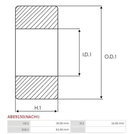 Palier AS-PL UD19474ABE(NACHI), CARGO 140220, 140220P, 142291, FAG 62062RSRC3, IKA 8.8226.0, KOYO 62062RSC3