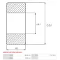 Palier AS-PL UD03071ABE, CARGO 140276, 140276P, FAG 62082RSRC3, IKA 8.8228.0, NSK 6208DDUC3E, SKF 62082RS1, ELECTROLOG BEA6208