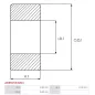 Palier AS-PL UD101649ABE(NSK), CARGO 140635, 140635P, FAG 63002RSRC3, IKA 8.8235.0, KOYO 63002RSC3, NSK 6300DDUC3E, NS7SX