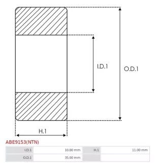 Palier CARGO 140635 pour 140635P, FAG 63002RSRC3, IKA 8.8235.0, KOYO 63002RSC3, NSK 6300DDUC3E, NS7SX, NTN 6300LLU/5K