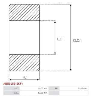 Palier AS-PL UD19498ABE(SKF), CARGO 140175, 142300, FAG 63042ZRC3