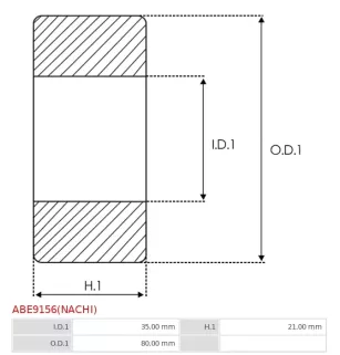 Palier AS-PL UD101848ABE(NACHI), CARGO 140281, FAG 63072RSRC3