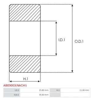 Paliers AS-PL UD19464ABE(NACHI), BOSCH 1900900303, 1900900314