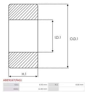 Palier Remplace pour INA BK0808, ELECTROLOG BEA2004